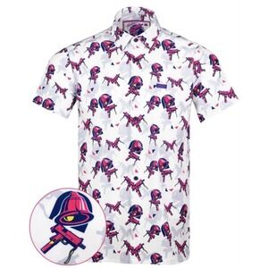 Retro Rifle "Taco Loco" Taco Bell Button Down Shirt -  Men's- XL Tall‎